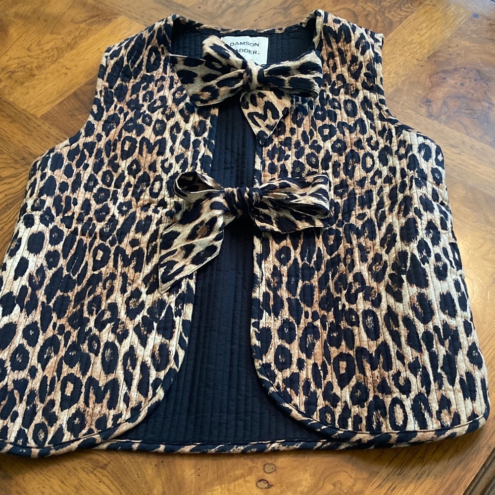 Damson Madder leopard vest. Size 8 US, UK 12